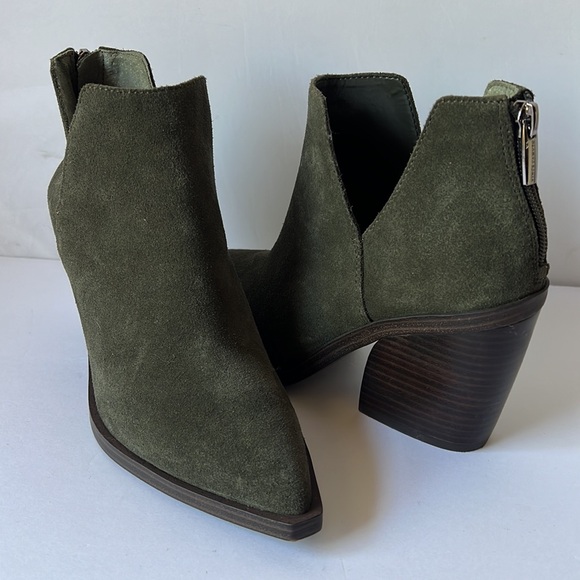 Vince Camito VC- Gigietta Ankle Boots Olive Booties New 6 M - Picture 6 of 13